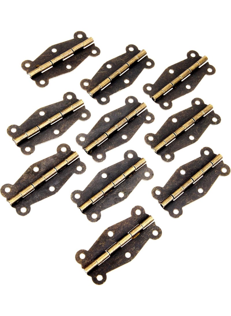 Dophee dophee 10Pcs Vintage Style Butterfly Decorative Hinges for Wooden Jewelry Box Case Cabinet Drawer  201x094  - Image 1