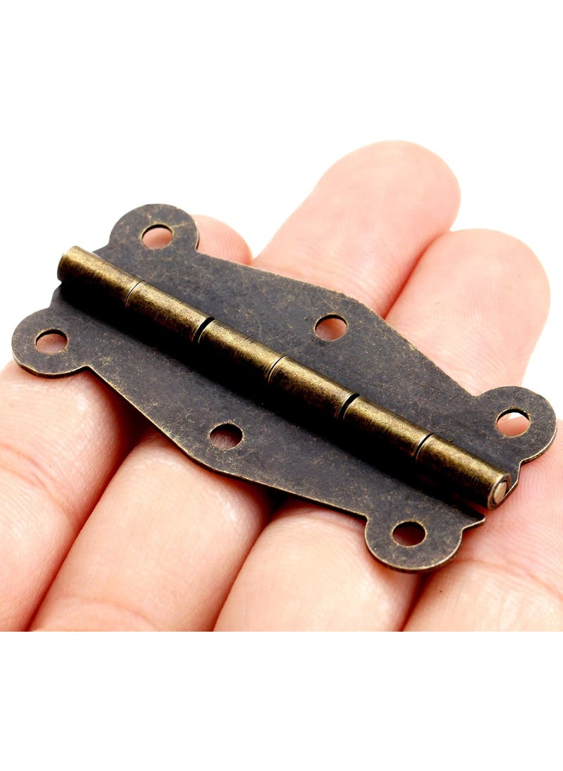 Dophee dophee 10Pcs Vintage Style Butterfly Decorative Hinges for Wooden Jewelry Box Case Cabinet Drawer  201x094  - Image 2