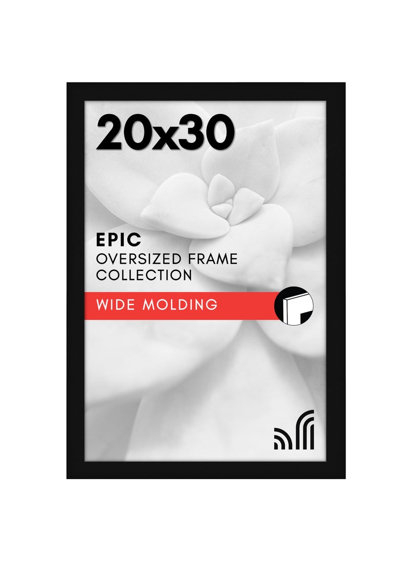 Americanflat Americanflat 20x30 Poster Frame with Polished Plexiglass  Black Picture Frame  Wide Photo Frames Made of Engineered Wood for Vertical or Horizontal Wall Display  Epic Collection  Black 