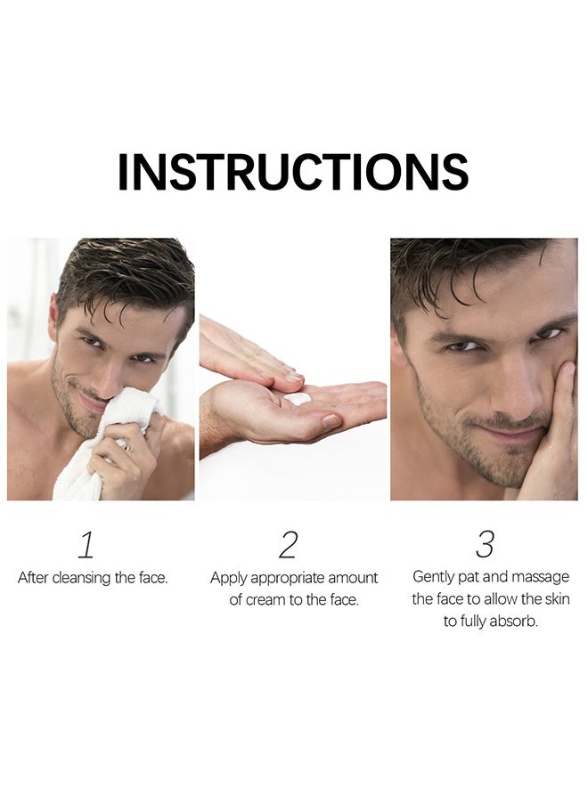 Moisturizing Balm,Men's Moisturizing Face Cream 50ml,Refreshing and Moisturizing,Shrinking Pores,Reducing Skin Relaxation,Suitable for All Skin Types
