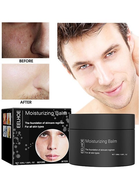 Moisturizing Balm,Men's Moisturizing Face Cream 50ml,Refreshing and Moisturizing,Shrinking Pores,Reducing Skin Relaxation,Suitable for All Skin Types