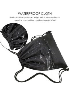 Generic Drawstring Backpack Bag, Waterproof Draw String Back Sack with Zip Pocket, Gym Drawstring Bags Swim Bag for Men Women  - Image 5
