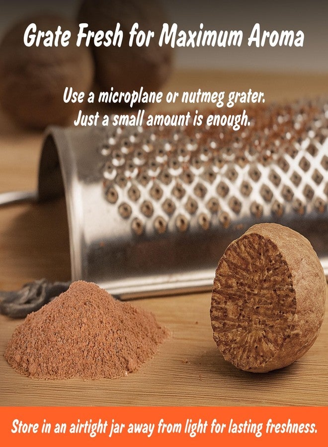 Spice Profile USDA Organic Whole Nutmeg, Lab Tested for Heavy Metals, Resealable 3.5 oz Pouch, Jaiphal, Nuez Moscada - Image 3