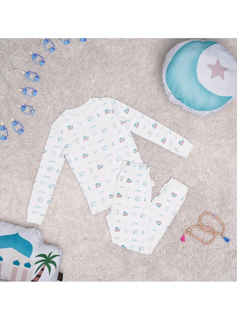 Hilalful HilalFul Pyjama Set For Unisex Kids & Children | 4-6 Years | 100% Organic Cotton | Eco-Friendly | Soft & Breathable Fabric | Kids Sleepwear Clothing | Comfortable | Hypoallergenic | Skin Friendly - Image 3