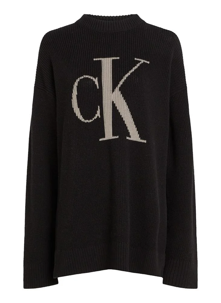 Calvin Klein Jeans Logo Deatil Knitted Sweaters