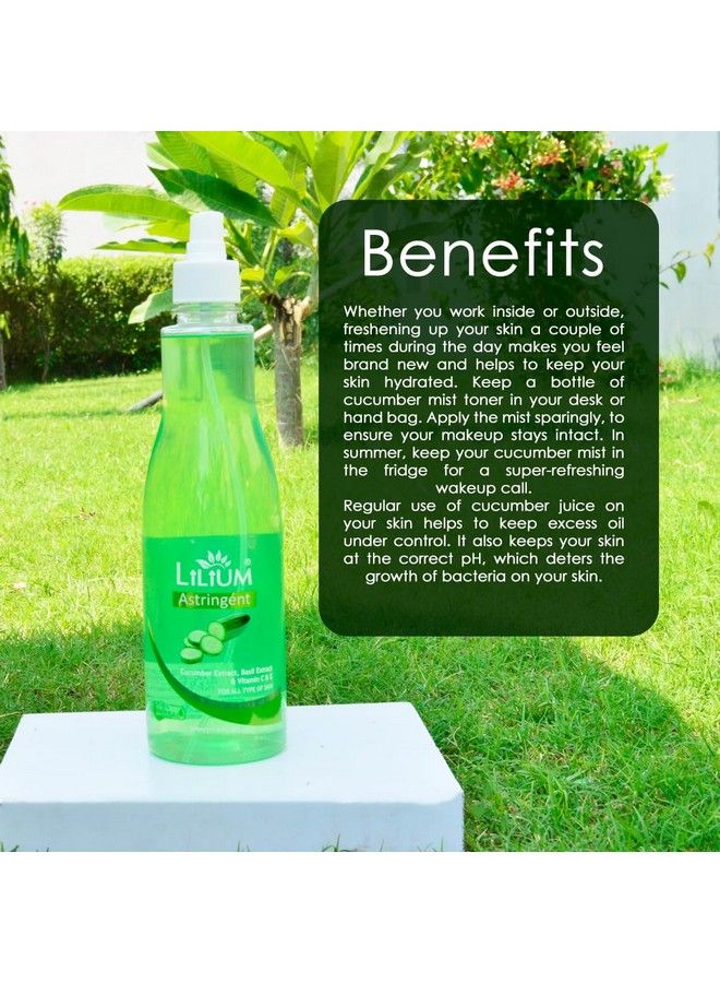 LILIUM Herbal Cucumber Skin Toner 500Ml - Image 4