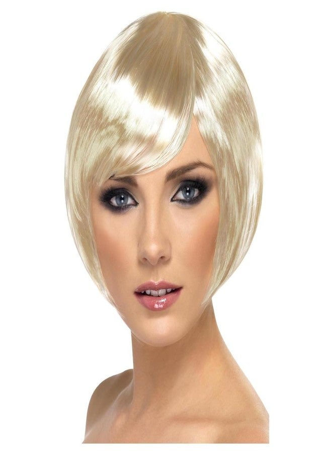 Smiffys Babe Wig, Brown, Short Bob with Fringe - Image 2