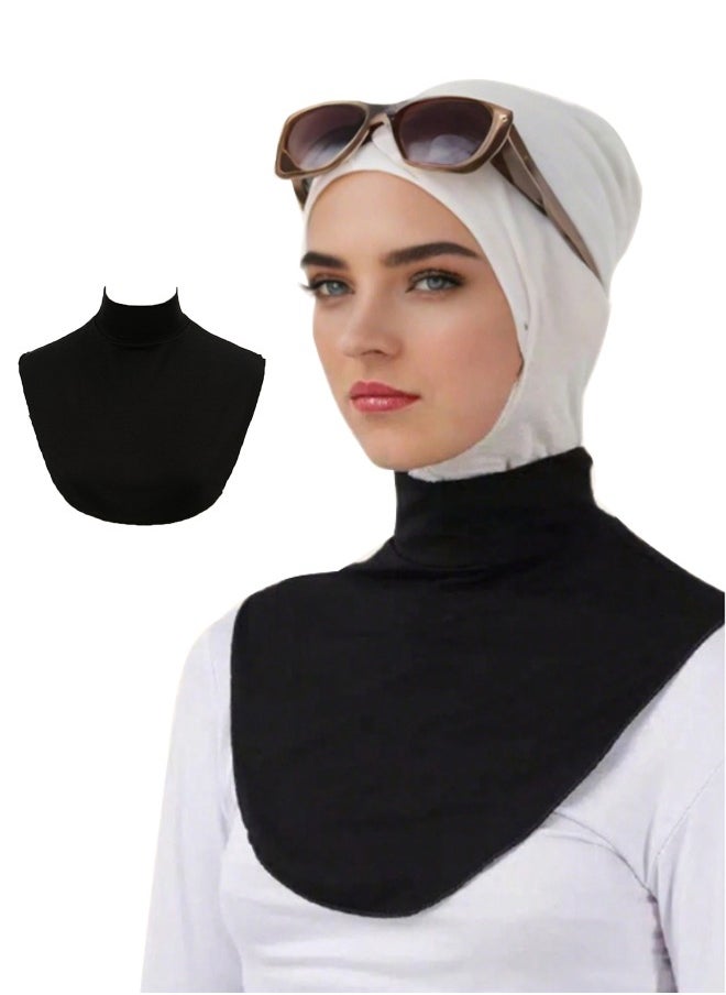 Generic Women's Detachable Mock Turtleneck Dickey Collar - Solid-Stripe Knit Convertible Layering Piece For Suit  - Image 1