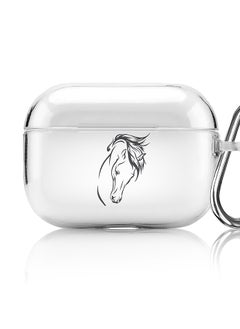 Stylizedd Classic Clear printed Case for Apple AirPods Pro 2nd Generation Thin Transparent Cover [Designed for Apple AirPods Pro 2nd Generation] - ArabStallion Strut  - Image 1
