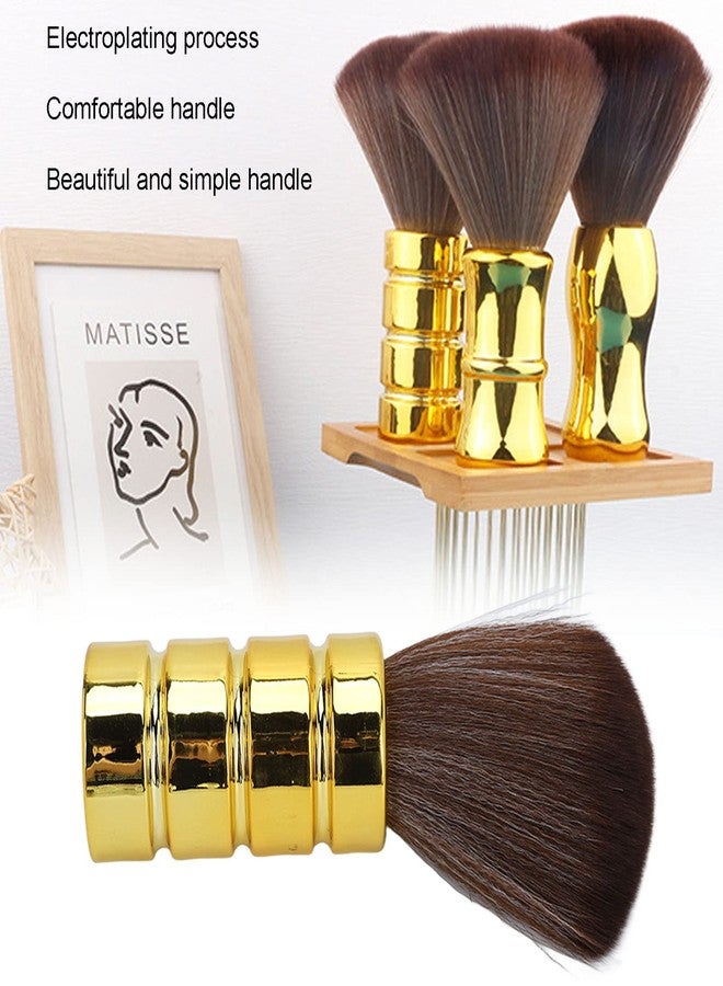 YOSOO Hairdressing Brush, Soft Hairdressing Neck Brush Neck Brushes Barber Duster Neck Brush Peluqueria to Remove Hair Debris Barber Brush(Gold) - Image 3