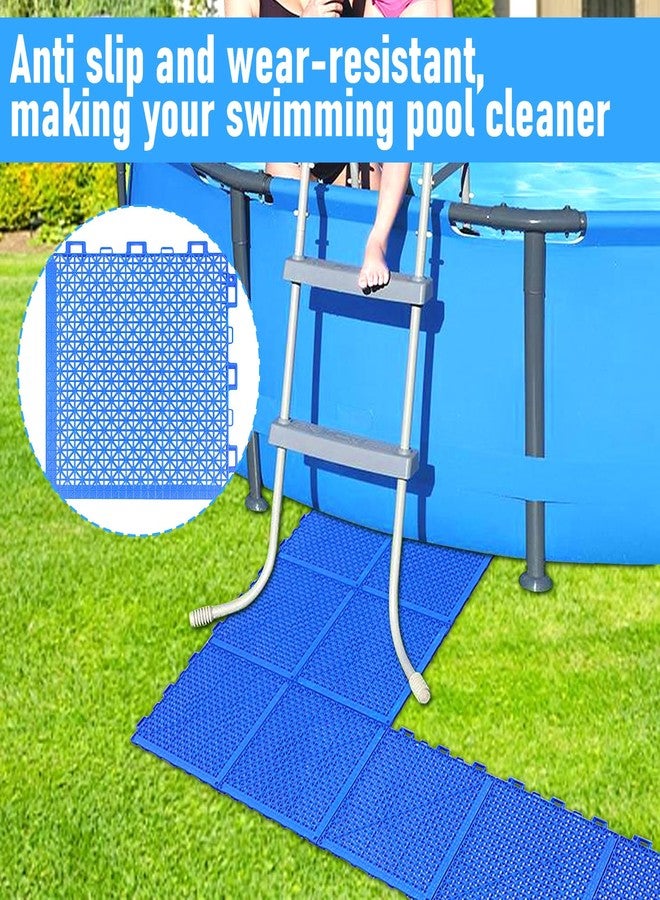 Hlimior 20Pcs Pool Drainage Mat,10.3" x 10.3"Above Ground Walkways, Pool Mat with Multiple Splicing Methods to Prevent Dirt from Entering The Pool,Interlocking Plastic Floor for Pools, Spas, Passways - Image 5