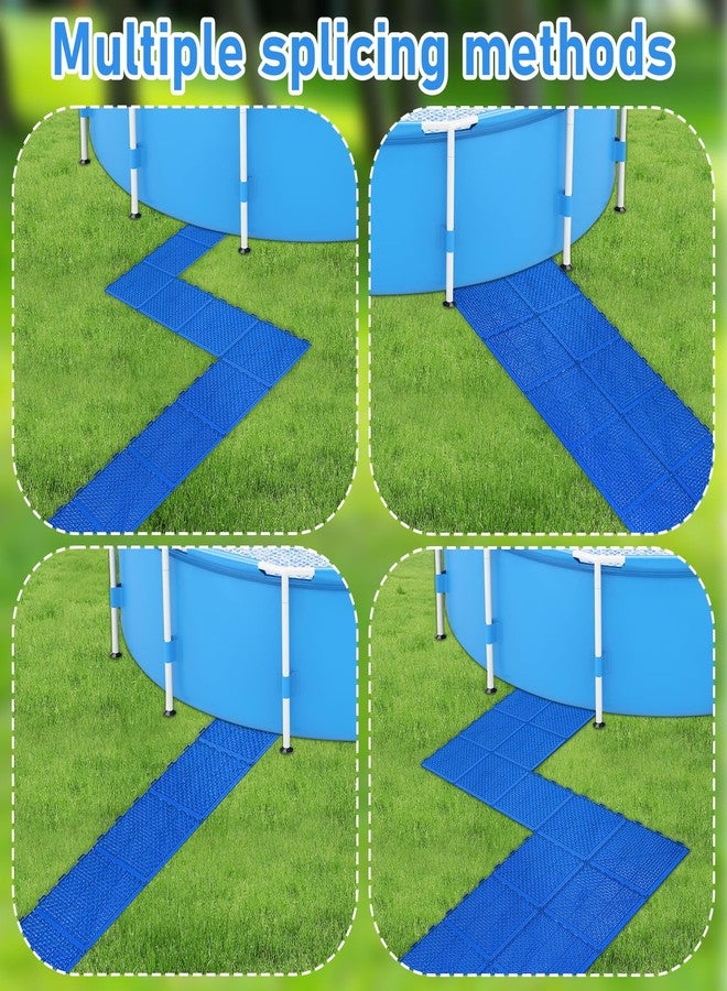Hlimior 20Pcs Pool Drainage Mat,10.3" x 10.3"Above Ground Walkways, Pool Mat with Multiple Splicing Methods to Prevent Dirt from Entering The Pool,Interlocking Plastic Floor for Pools, Spas, Passways - Image 3