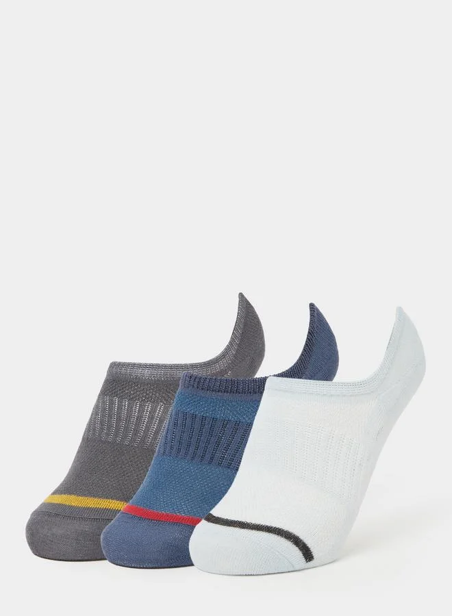 ستايلي Pack of 3 - Breathable Striped Detail Soft Socks