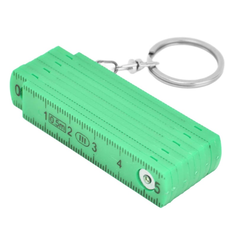 AQXREIGHT 2Pcs Green ABS Folding Ruler 0 5m Portable Foldable Ruler for Carpentry Tile Laying - Image 5