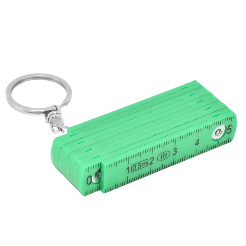 AQXREIGHT 2Pcs Green ABS Folding Ruler 0 5m Portable Foldable Ruler for Carpentry Tile Laying - Image 4