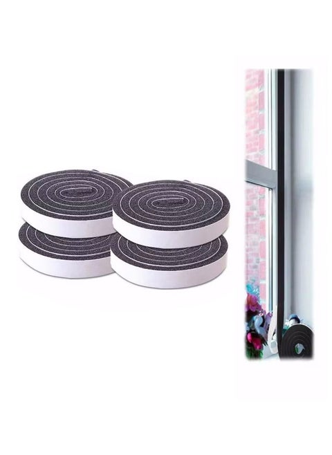 4 Rolls Self Adhesive Window Soundproof Sealing Strip, Gap Dust-Proof, Windproof and Noise Proof Sealing Tape Use for Window, Door, Draught, Excluder, Air Conditioner 1 M