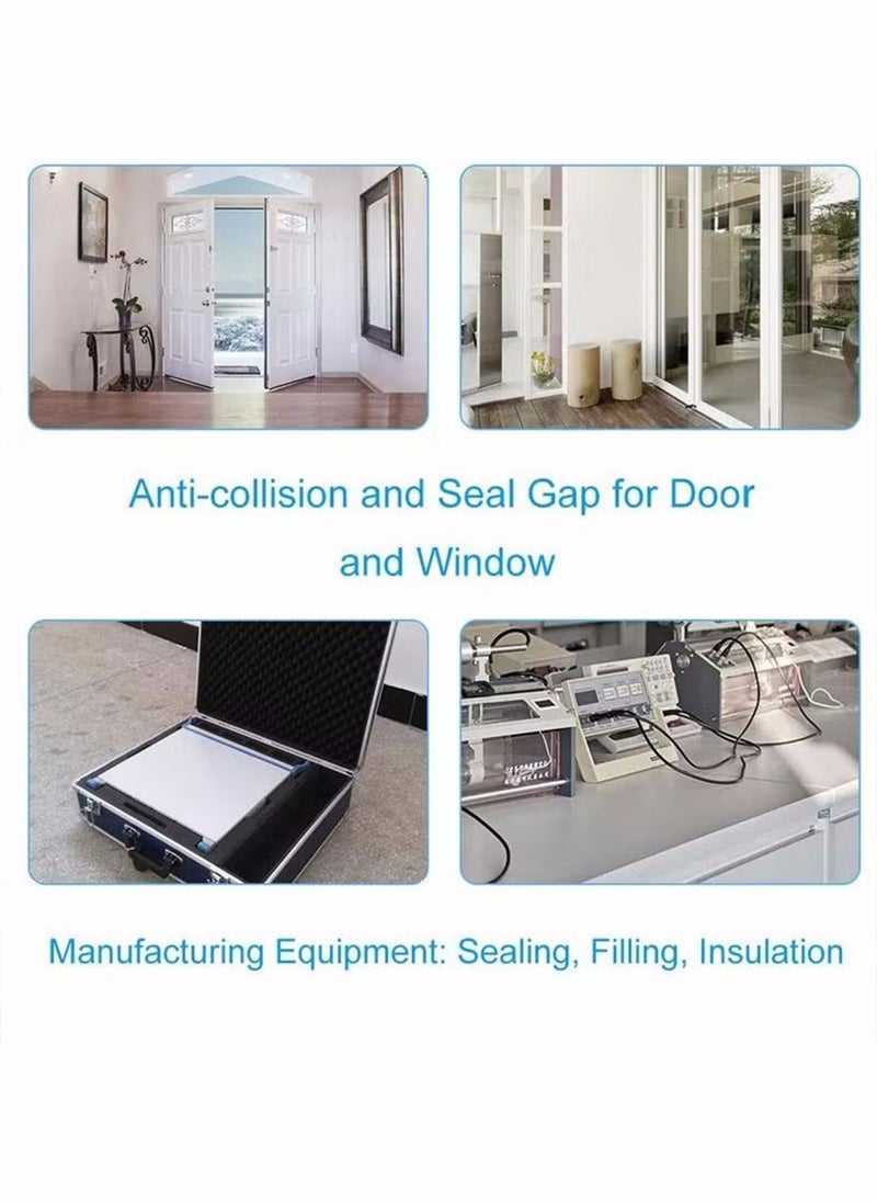 4 Rolls Self Adhesive Window Soundproof Sealing Strip, Gap Dust-Proof, Windproof and Noise Proof Sealing Tape Use for Window, Door, Draught, Excluder, Air Conditioner 1 M