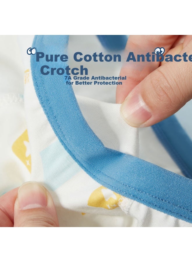 Fentengcare 7a Antibacterial 100% Cotton Crotch 4-pack Children's Underwear For Big Kids Soft Boxer Briefs For Boys Yr - Image 4