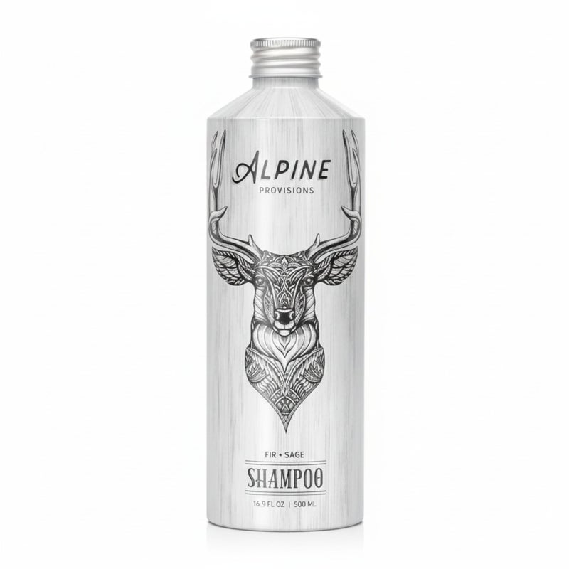Alpine Provisions Natural & Organic Shampoo with Fir & Sage â€“ Plant-Based Shampoo for Men & Women with Aloe Vera, Jojoba & Essential Oils â€“ Sulfate-Free, Vegan, Hydrating Hair Repair â€“ 16.9 fl oz - Image 1