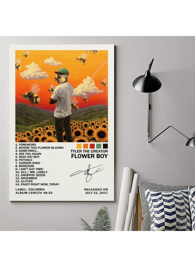 Home Trove - EASSL Tyler Poster The Creator Flower Boy Album Cover Posters Poster Canvas Wall Art Posters Bedroom Painting 12x18inch(30x45cm) - Image 1