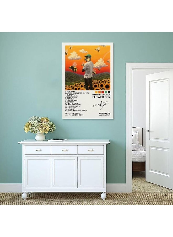 Home Trove - EASSL Tyler Poster The Creator Flower Boy Album Cover Posters Poster Canvas Wall Art Posters Bedroom Painting 12x18inch(30x45cm) - Image 1