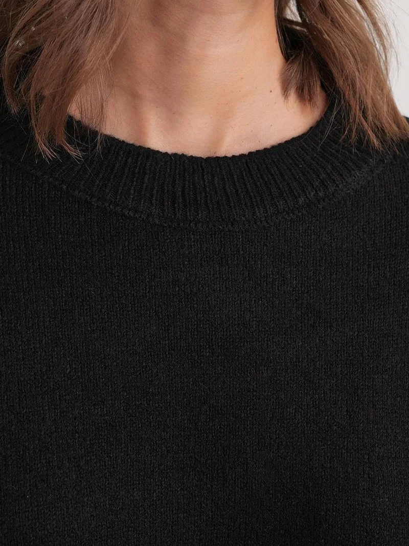MixRay Black Mixray Oversized Knitwear Sweater for Women | Best Price UAE