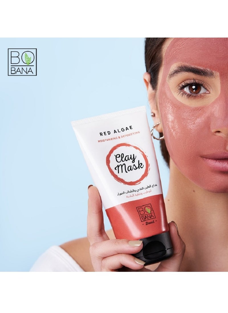 BOBANA - Red Algae Moisturizing & Detoxifying Clay Mask - 150gm - Image 1