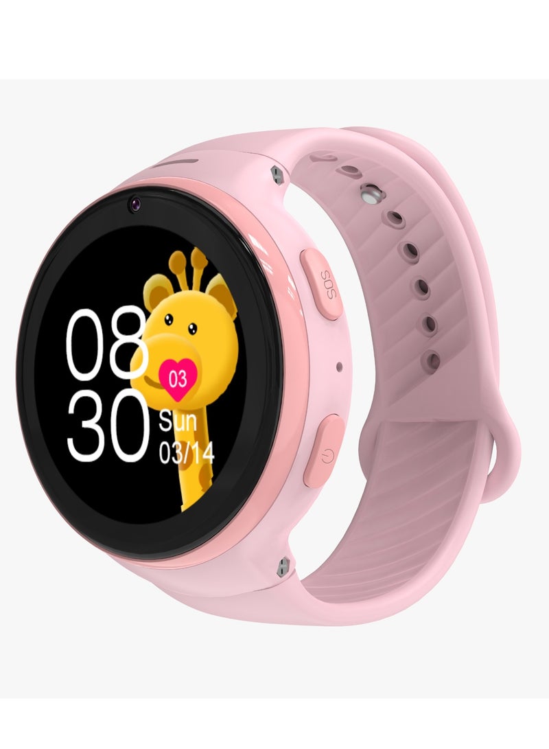 porodo Smart Watch for Kids with JuniCare app and WhatsApp / IP67 Water Resistant / 1.3" Touch Screen / 2 Days Working Time / Count Steps- Pink - Image 2