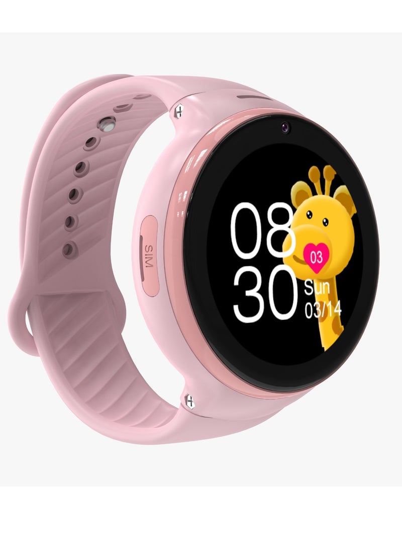porodo Smart Watch for Kids with JuniCare app and WhatsApp / IP67 Water Resistant / 1.3" Touch Screen / 2 Days Working Time / Count Steps- Pink - Image 3