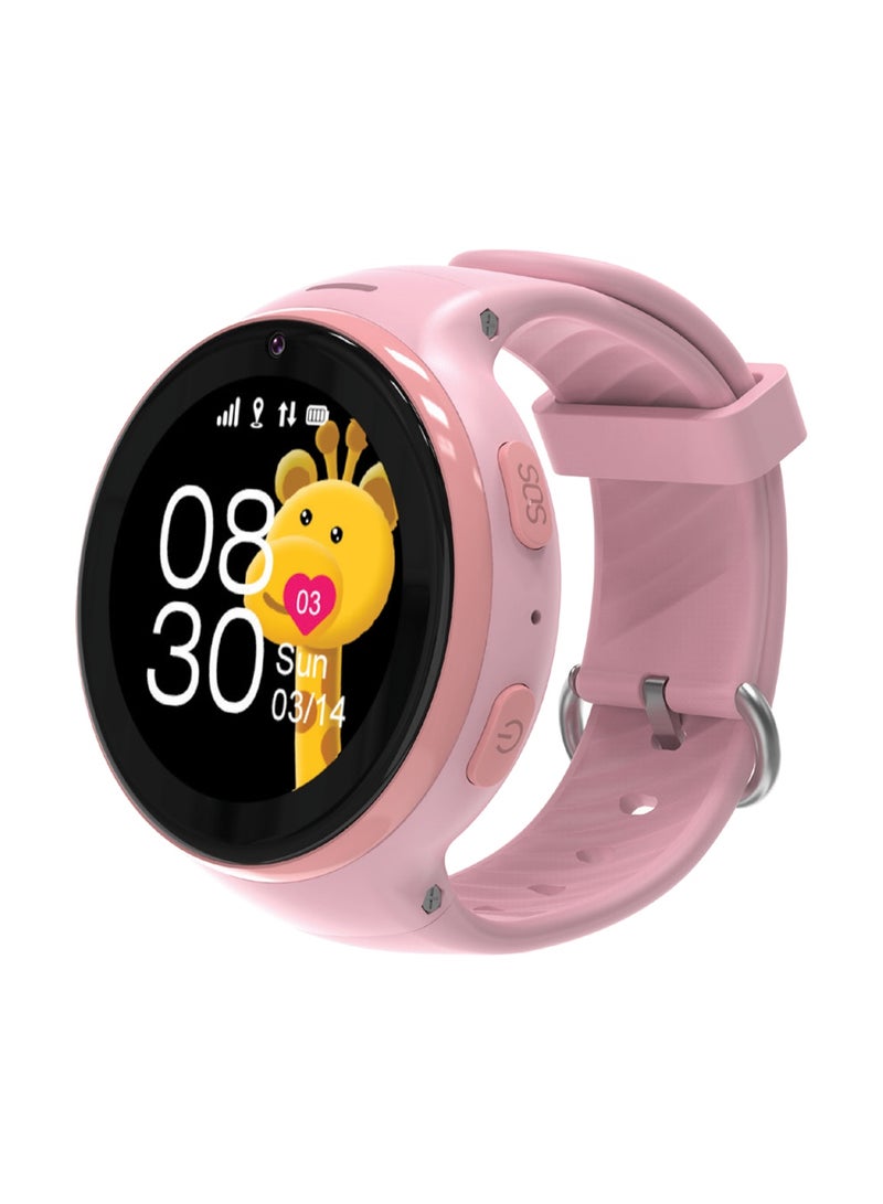 بورودو ساعة ذكية للأطفال مع تطبيق JuniCare وواتساب / مقاومة للماء IP67 / شاشة تعمل باللمس 1.3 بوصة / وقت عمل لمدة يومين / عد الخطوات - وردي - Image 1