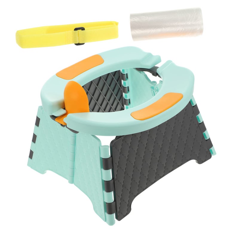 Portable Folding Travel Potty Seat For Kids Compact Lightweight Easy Clean Black - Image 2