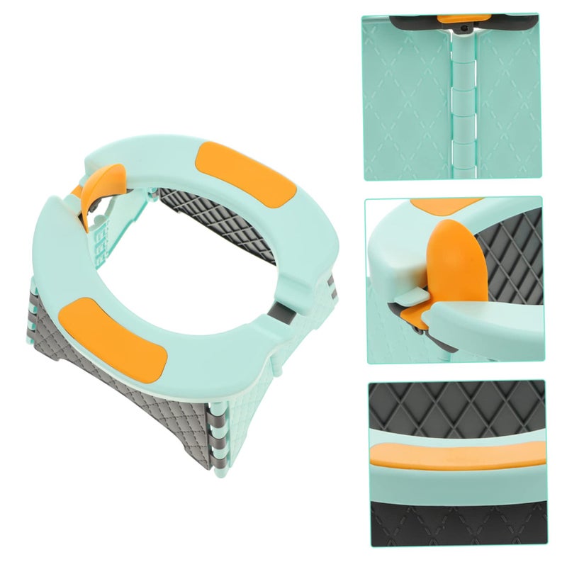 Portable Folding Travel Potty Seat For Kids Compact Lightweight Easy Clean Black - Image 4