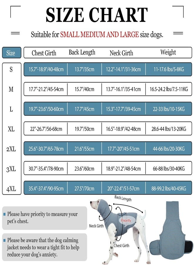 ROZKITCH Calming Hoodie for Dogs, Dog Sweatshirts for Medium Dogs with Hoodie Soft Ears Cover Wrap, Anti Itch Pet Shirt for Fireworks Travel Vet Visit, Anxiety Vest BlueStripe M - Image 2