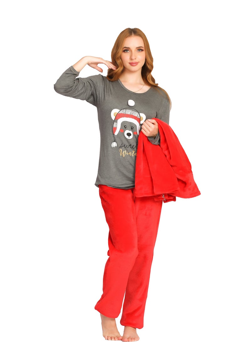 Dadoush Women's pajamas full of warmth and elegance for a distinctive winter look  - Image 1