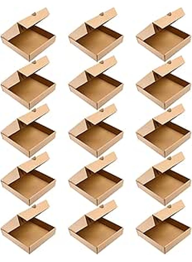 9 Inch Kraft Corrugated Pizza Boxes 15 Pack Grease Resistant Takeout Containers For Food Storage - Image 1
