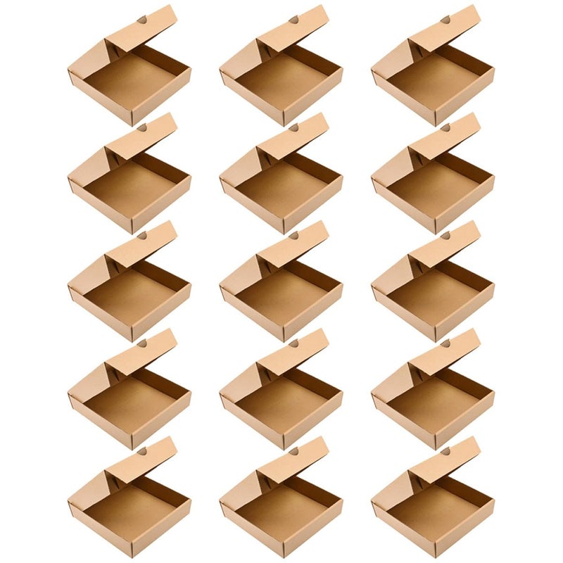 9 Inch Kraft Corrugated Pizza Boxes 15 Pack Grease Resistant Takeout Containers For Food Storage - Image 2