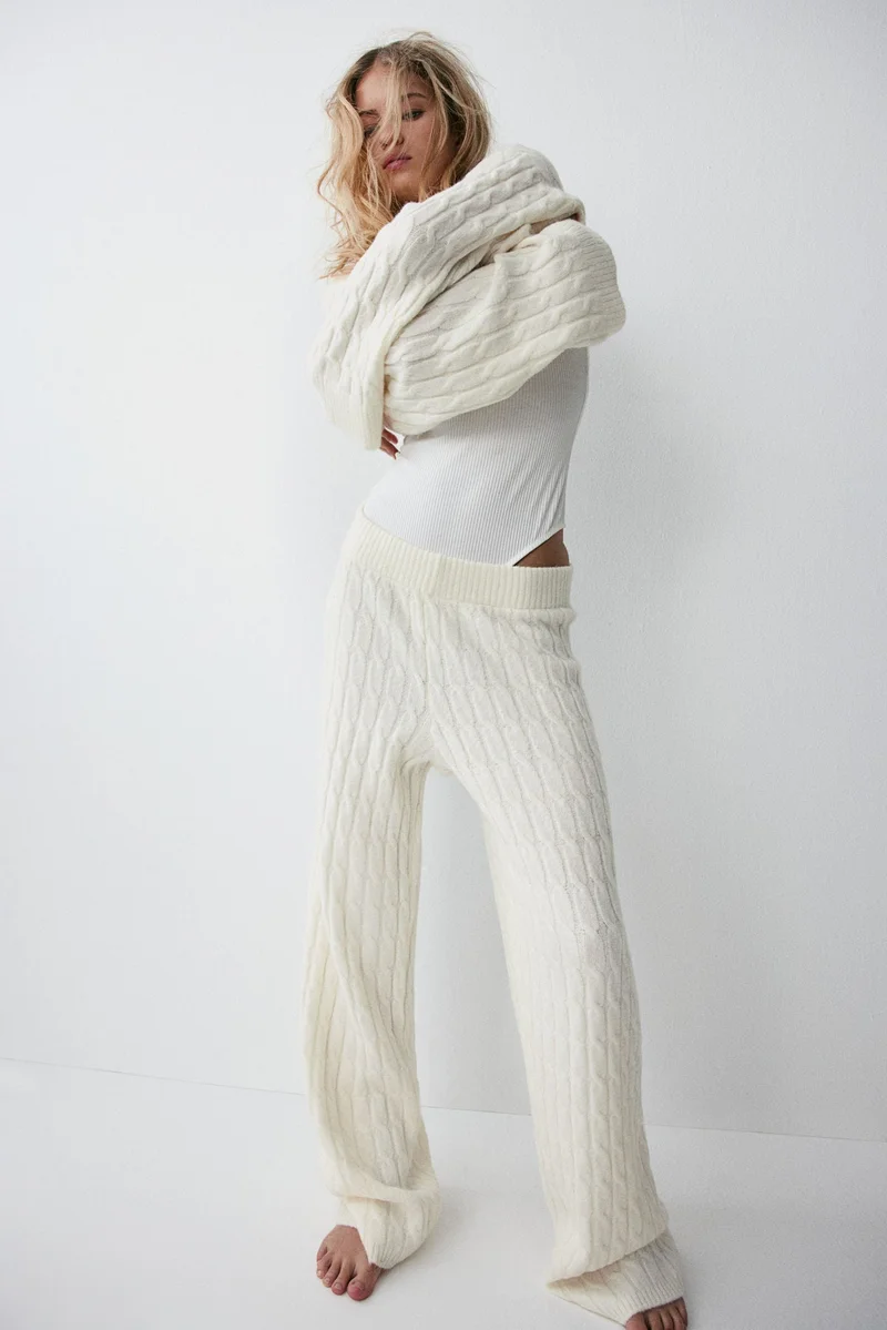 اتش اند ام Cable-knit trousers