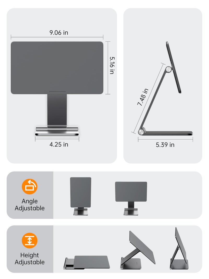 LULULOOK Magnetic Stand for Kindle Scribe 10.2''(2024/2022) Only, Aluminum Alloy Foldable Kindle Scribe Stand, Portable Travel-Friendly 360° Rotating Holder for Desk Reading Drawing - Image 5