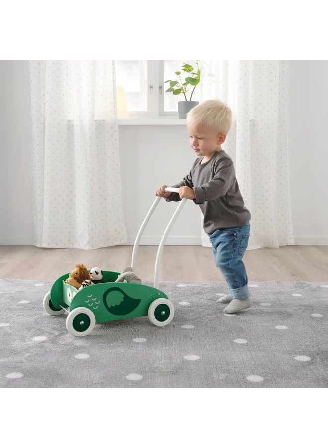 IKEA (IKEA) عربة المشي للأطفال UPPSTÅ – أخضر خشبي – مقبض وعجلات قابلة للتعديل – تدعم خطوات الطفل الأولى – أصلي من إيكيا - Image 2