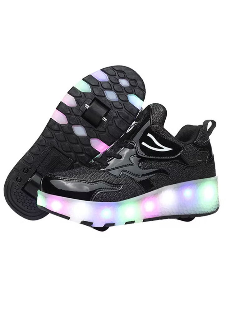 Generic - LED Flash Light Fashion Shiny Sneaker Skate Shoes With Wheels And Lightning Sole - Image 1