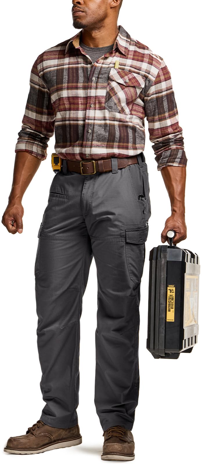 CQR Men's Winter Tactical Cargo Pants, Thermal Fleece Lined Outdoor Snow Ski Hiking Work, Ouray Charcoal, 30W x 30L - Image 3