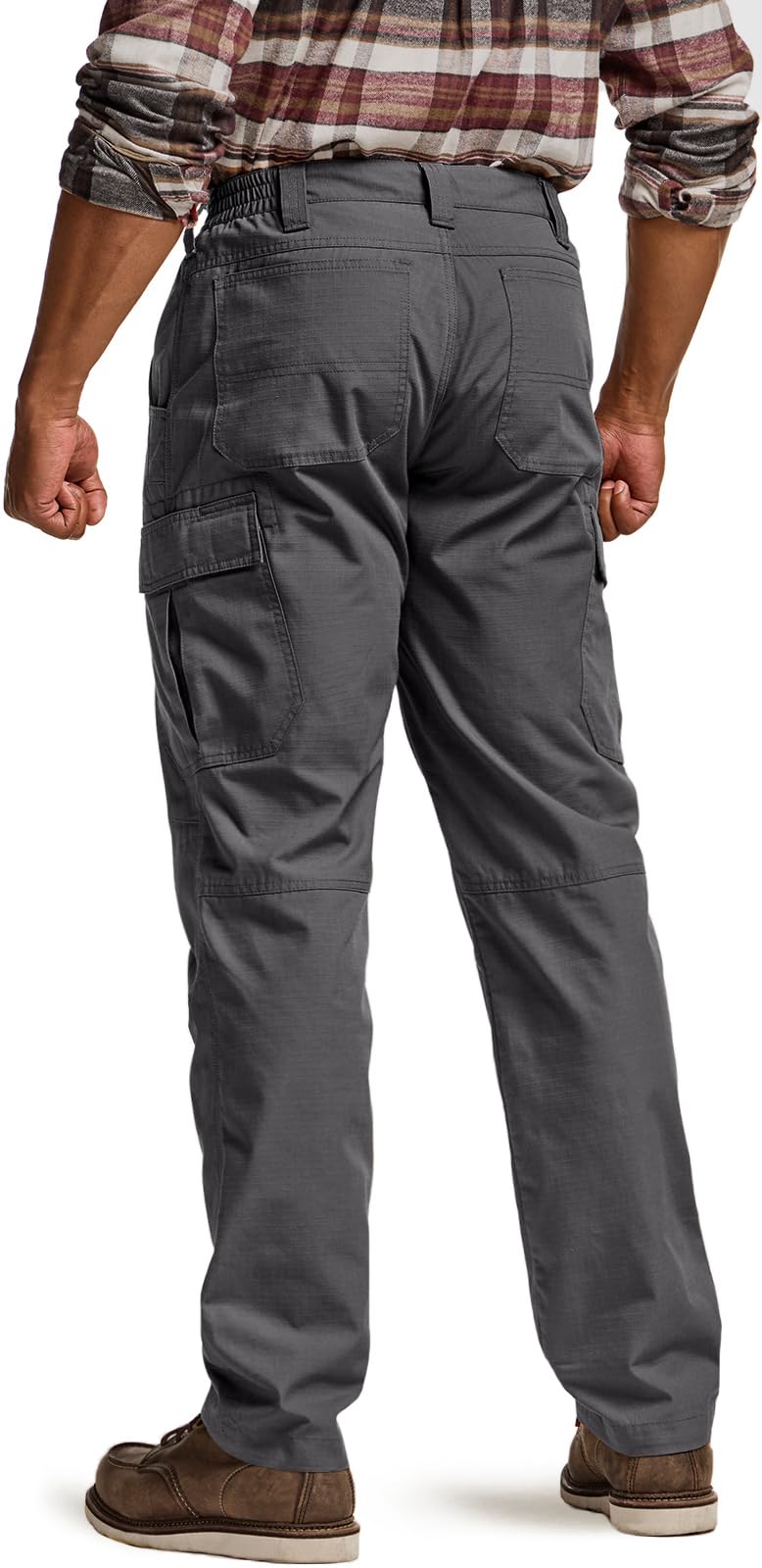 CQR Men's Winter Tactical Cargo Pants, Thermal Fleece Lined Outdoor Snow Ski Hiking Work, Ouray Charcoal, 30W x 30L - Image 2