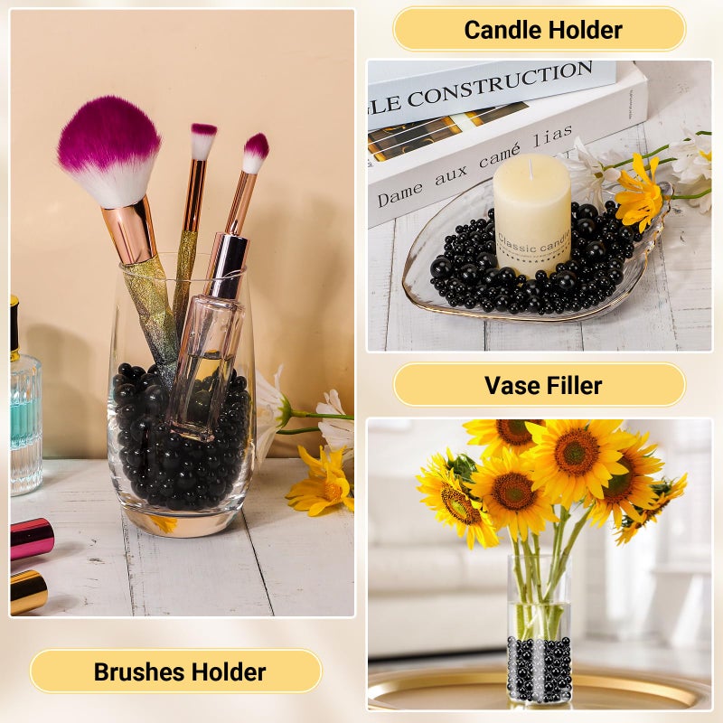 Suream Plastic No Holes Round Pearls, 160 PCS Makeup Beads for Brush Holder, Suream 16mm/0.63Inch Polished Pearls for Vase Filler, Table Scatter, Wedding, Birthday Party, Home Decoration, Art Craft Beads - Image 5