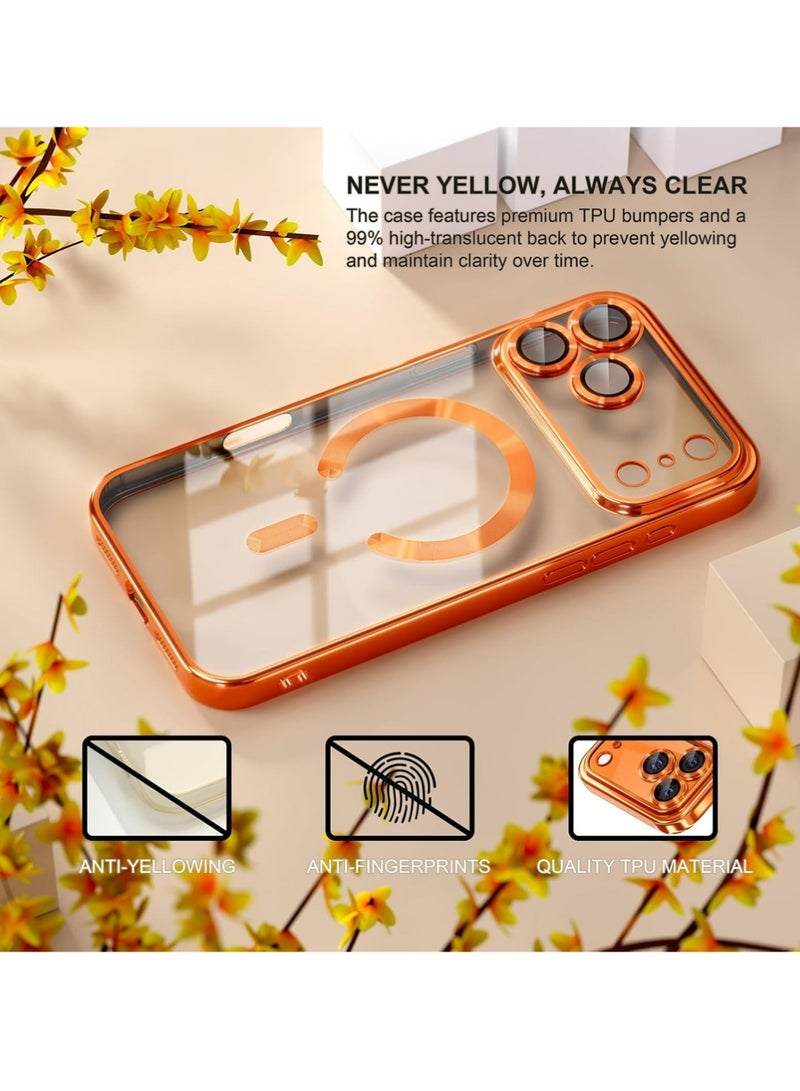 بولوز القضية المغناطيسية + حامي الشاشة لـ iPhone 17 Pro Max مع MagSafe [لا يصفر أبداً] [حماية الانخفاض من الدرجة العسكرية] حامي عدسة الكاميرا الكاملة طلاء حالة الهاتف الناعمة الواضحة للنساء - Image 2