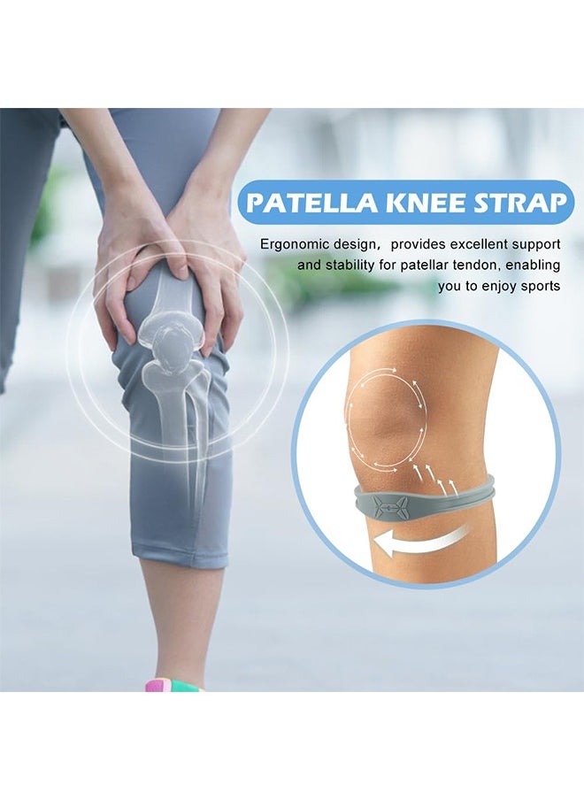 HY 2 Packs Knee Strap Tendon Support Strap, Knee Band for Knee Pain Relief, Patellar Tendon Pain Relief, for Sports, Jumpers, Basketball, Running  - Image 3