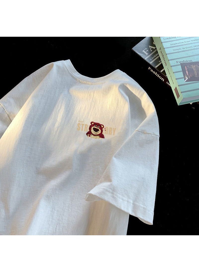 Unisex Cotton Summer Tee Trendy Oversized T-Shirt Royal Blue