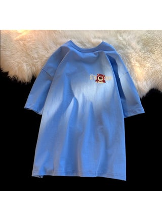 Unisex Cotton Summer Tee Trendy Oversized T-Shirt Royal Blue - pzsku/Z112855DF7A53ABF3996EZ/45/1746214056/0be88b2a-8057-4f9a-be1b-b3c370df3e6d