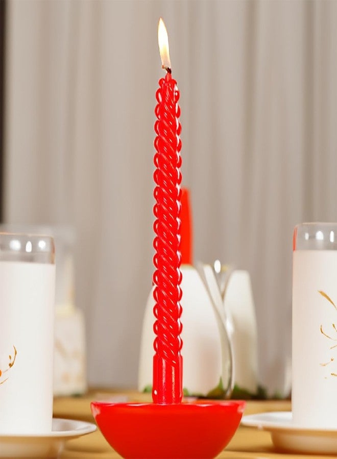 ARTBOX Set of 12 Paraffin Wax Smokeless Scented Tapered Stick Candles Decorations for Living Room Pack of 12 Multi Color (10 inches Height) Large - Image 4
