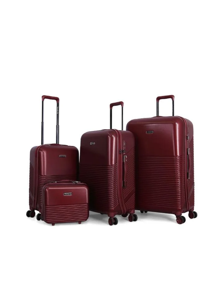 ترافلايت travelite hardshell luggage trolley bag 4 pcs set,burgundy