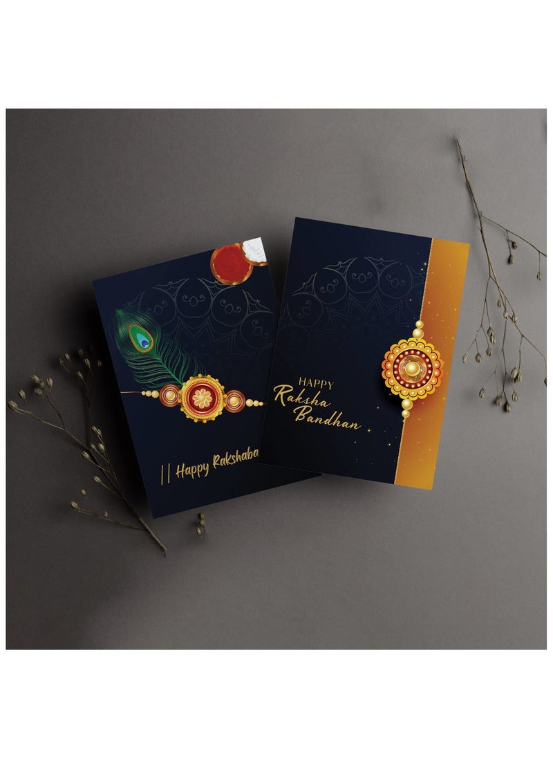 Oblivion - Oblivion Rakhi combo Gift For Brother with center filled chocolates Golden color Swastik Rakhi New Rakhi Rakhi Gift Pack for Sister Rakhi Set Of 1With Greeting Card,Roli-Chaval,Coin - Image 1